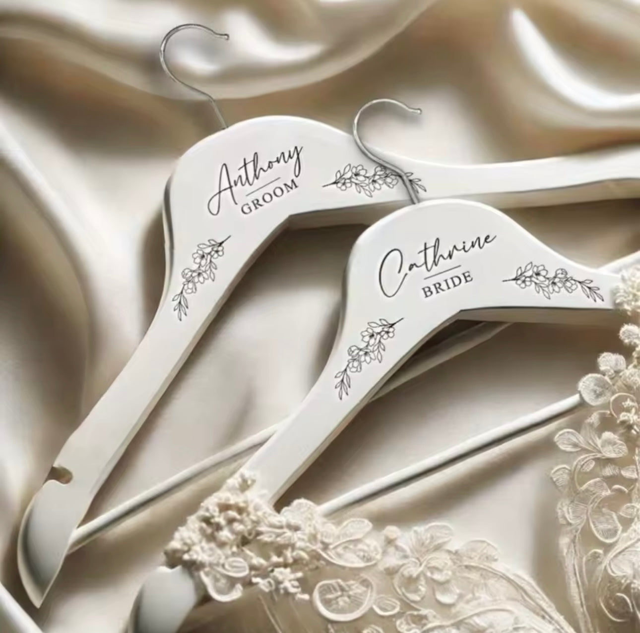 Wedding Customized hanger Bride & Groom